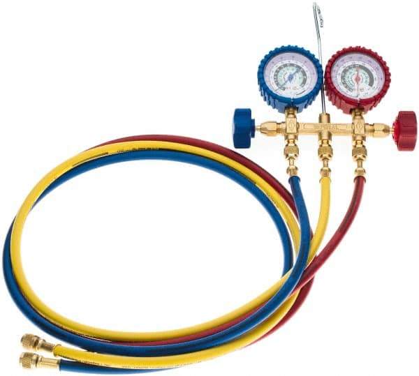 Imperial - 2 Valve Manifold Gauge with 3/5' Hose - Industrial Tool & Supply