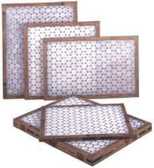 PrecisionAire - 30-5/8" Noml Height x 12" Noml Width x 1" Noml Depth, <20% Capture Efficiency, Panel Air Filter - MERV 4, Polyester, Integrated Chipboard Frame, 300 Max FPM, For Any Unit - Industrial Tool & Supply
