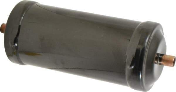 Parker - 3/8" Connection, 3" Diam, 8.86" Long, Refrigeration Liquid Line Filter Dryer - 7-3/4" Cutout Length, 361 Drops Water Capacity - Industrial Tool & Supply