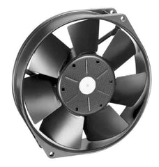 EBM Papst - 12 Volts, DC, 212 CFM, Round Tube Axial Fan - 1 Amp Rating, 5.91" High x 5.91" Wide x 1-1/2" Deep - Industrial Tool & Supply