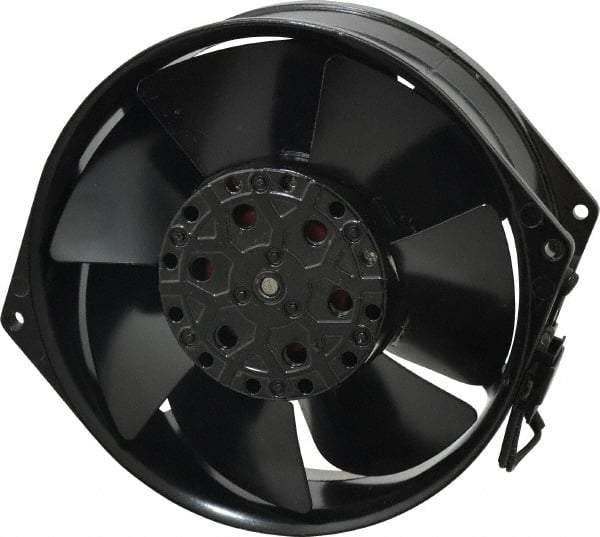 EBM Papst - 115 Volts, AC, 233 CFM, Round Tube Axial Fan - 0.36 Amp Rating, 5.91" High x 5.91" Wide x 2.17" Deep - Industrial Tool & Supply