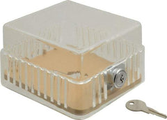 Value Collection - Plastic, Solid Base Thermostat Guard - 3-1/2" Inside Width x 2-1/2" Inside Depth x 3-7/8" Inside Height - Industrial Tool & Supply