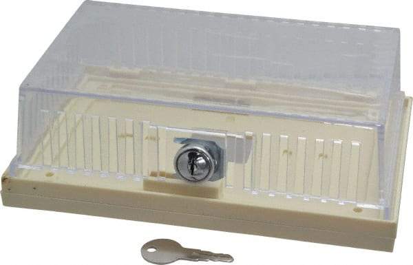 Value Collection - Plastic, Dual Base Thermostat Guard - 7-5/8" Inside Width x 2-1/8" Inside Depth x 4-1/4" Inside Height - Industrial Tool & Supply