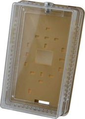 Value Collection - Plastic, Dual Base Thermostat Guard - 5-3/8" Inside Width x 3-1/4" Inside Depth x 8-1/4" Inside Height - Industrial Tool & Supply