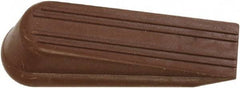 National Mfg. - 4" Projection Door Stop - Foot Mount, Brown Finish - Industrial Tool & Supply