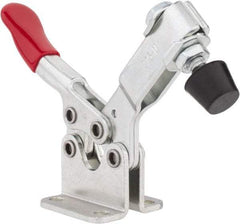 De-Sta-Co - 200 Lb Holding Capacity, Horizontal Handle, Manual Hold Down Toggle Clamp - 78° Handle Movement, 87° Bar Opening, U-Bar, Flanged Base, Electro-Plated Zinc, Carbon Steel - Industrial Tool & Supply