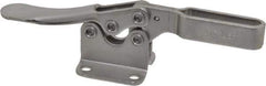 De-Sta-Co - 200 Lb Holding Capacity, Horizontal Handle, Manual Hold Down Toggle Clamp - 78° Handle Movement, 87° Bar Opening, U-Bar, Flanged Base, Electro-Plated Zinc, Stainless Steel - Industrial Tool & Supply