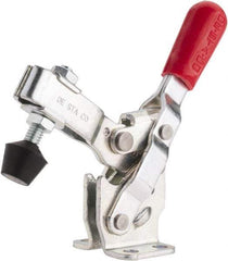 De-Sta-Co - 375 Lb Holding Capacity, Vertical Handle, Manual Hold Down Toggle Clamp - 62° Handle Movement, 115° Bar Opening, U-Bar, Flanged Base, Carbon Steel - Industrial Tool & Supply