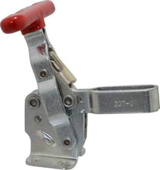 De-Sta-Co - 375 Lb Holding Capacity, Vertical Handle, Manual Hold Down Toggle Clamp - 57° Handle Movement, 99° Bar Opening, U-Bar, Flanged Base, Electro-Plated Zinc, Carbon Steel - Industrial Tool & Supply