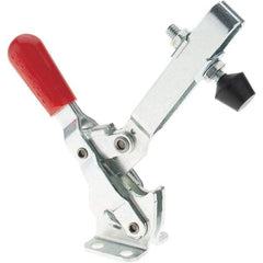De-Sta-Co - 375 Lb Holding Capacity, Vertical Handle, Manual Hold Down Toggle Clamp - 57° Handle Movement, 99° Bar Opening, U-Bar, Flanged Base, Electro-Plated Zinc, Carbon Steel - Industrial Tool & Supply