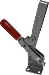 De-Sta-Co - 1,200 Lb Holding Capacity, Vertical Handle, Manual Hold Down Toggle Clamp - 72° Handle Movement, 140° Bar Opening, U-Bar, Flanged Base, Carbon Steel - Industrial Tool & Supply
