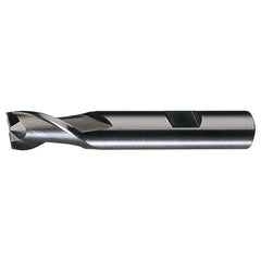 ‎11/32″ × 3/8″ × 9/16″ × 2-1/2″ RHS / RHC HSS HSS Single End 2-Flute Center Cutting Keyway Tolerance Finishing End Mill - Bright