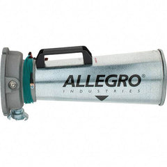 Allegro - 16-3/4 Inch Long, Galvanized Steel Venturi Style Pneumatic Blowers - 1/2 Inch NPT, 7.31 Inch Base Diameter, 6 Inch Face Diameter - Industrial Tool & Supply