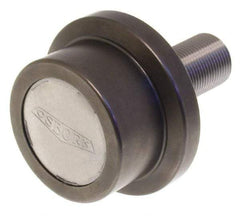 Osborn International - 2-1/4" Roller Diam x 1-11/16" Width, 7/8" Stud Diam x 2" Length, Flanged Concentric Stud Load Runner - Steel, 1-1/8" Thread Length, 7/8-14 Thread, 3-11/16" OAL, 1,620 Lb Dynamic Cap - Industrial Tool & Supply