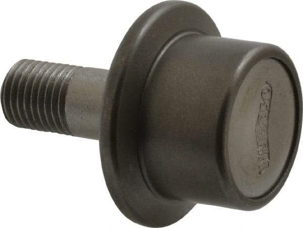 Osborn International - 1" Roller Diam x 25/32" Width, 7/16" Stud Diam x 1" Length, Flanged Concentric Stud Load Runner - Steel, 1/2" Thread Length, 7/16-20 Thread, 1-25/32" OAL, 225 Lb Dynamic Cap - Industrial Tool & Supply