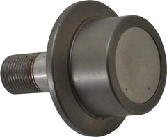 Osborn International - 1-3/4" Roller Diam x 1-3/16" Width, 3/4" Stud Diam x 1-3/4" Length, Flanged Concentric Stud Load Runner - Steel, 7/8" Thread Length, 3/4-16 Thread, 2-15/16" OAL, 1,100 Lb Dynamic Cap - Industrial Tool & Supply