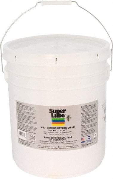 Synco Chemical - 30 Lb Pail Synthetic General Purpose Grease - Translucent White, Food Grade, 450°F Max Temp, NLGIG 2, - Industrial Tool & Supply