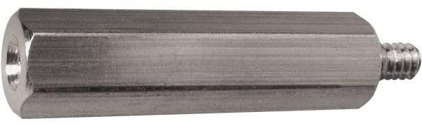 Electro Hardware - M4x0.70, 32.53mm OAL, 6mm Across Flats, Aluminum Hex Male/Female Circuit Board Standoffs - 11.1mm Thread Depth, 23mm Body Length, Uncoated - Industrial Tool & Supply