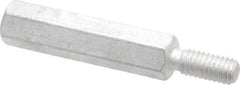 Electro Hardware - M4x0.70, 34.53mm OAL, 6mm Across Flats, Aluminum Hex Male/Female Circuit Board Standoffs - 11.1mm Thread Depth, 25mm Body Length, Uncoated - Industrial Tool & Supply