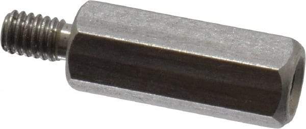 Electro Hardware - M2.5x0.45, 15.97mm OAL, 4.5mm Across Flats, Stainless Steel Hex Male/Female Circuit Board Standoffs - 4.8mm Thread Depth, 12mm Body Length, Uncoated - Industrial Tool & Supply
