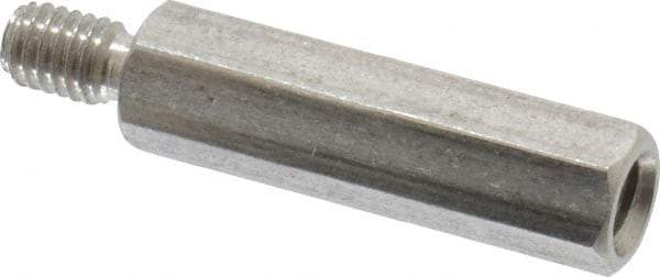 Electro Hardware - M3x0.50, 21.76mm OAL, 4.5mm Across Flats, Stainless Steel Hex Male/Female Circuit Board Standoffs - 6.4mm Thread Depth, 17mm Body Length, Uncoated - Industrial Tool & Supply