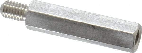 Electro Hardware - M3x0.50, 22.76mm OAL, 4.5mm Across Flats, Stainless Steel Hex Male/Female Circuit Board Standoffs - 6.4mm Thread Depth, 18mm Body Length, Uncoated - Industrial Tool & Supply