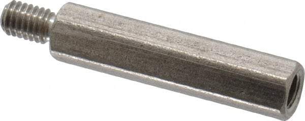 Electro Hardware - M3x0.50, 24.76mm OAL, 4.5mm Across Flats, Stainless Steel Hex Male/Female Circuit Board Standoffs - 6.4mm Thread Depth, 20mm Body Length, Uncoated - Industrial Tool & Supply