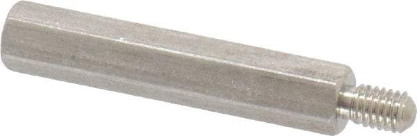 Electro Hardware - M3x0.50, 28.76mm OAL, 4.5mm Across Flats, Stainless Steel Hex Male/Female Circuit Board Standoffs - 6.4mm Thread Depth, 24mm Body Length, Uncoated - Industrial Tool & Supply