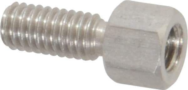 Electro Hardware - M4x0.70, 14.53mm OAL, 6mm Across Flats, Stainless Steel Hex Male/Female Circuit Board Standoffs - 11.1mm Thread Depth, 5mm Body Length, Uncoated - Industrial Tool & Supply