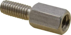 Electro Hardware - M4x0.70, 18.53mm OAL, 6mm Across Flats, Stainless Steel Hex Male/Female Circuit Board Standoffs - 11.1mm Thread Depth, 9mm Body Length, Uncoated - Industrial Tool & Supply