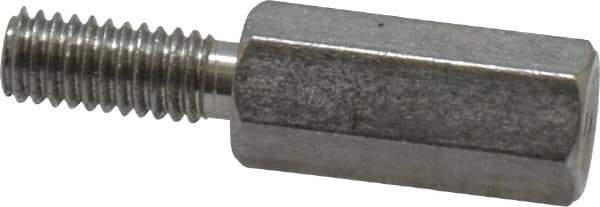 Electro Hardware - M4x0.70, 23.53mm OAL, 6mm Across Flats, Stainless Steel Hex Male/Female Circuit Board Standoffs - 11.1mm Thread Depth, 14mm Body Length, Uncoated - Industrial Tool & Supply