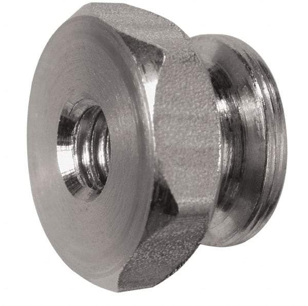 Electro Hardware - #10-24 UNC Thread, Uncoated, Grade 303 Stainless Steel Hex Thumb Nut - 11/32" Overall Height, 1/2" Head Diam - Industrial Tool & Supply