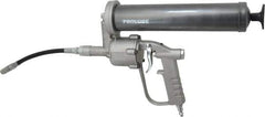PRO-LUBE - 6,000 Max psi, Flexible Air-Operated Grease Gun - 14 oz (Cartridge) Capacity, 1/8 Thread Outlet, 40 Strokes per oz, Bulk, Cartridge, Filler Pump & Suction Fill, Includes 4 Jaw Coupler with Ball Check - Industrial Tool & Supply
