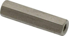Electro Hardware - M2.5x0.45, 19mm OAL, 4.5mm Across Flats, Stainless Steel Hex Partially Threaded Female Circuit Board Standoffs - 4.8mm Thread Depth, 19mm Body Length, Uncoated - Industrial Tool & Supply