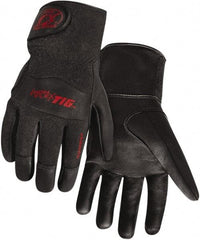 Steiner - Size M Unlined Kidskin Welding Glove - 9" OAL, Hook & Loop Cuff, For TIG - Industrial Tool & Supply