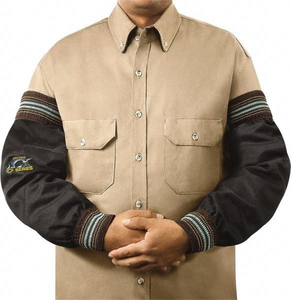 Steiner - Size Universal, Black Carbon Fiber Knit Welding Sleeve - 23" Long Sleeve, Elastic Opening at Both Ends - Industrial Tool & Supply