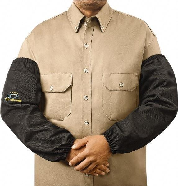 Steiner - Size Universal, Black Carbon Fiber Knit Welding Sleeve - 23" Long Sleeve, Elastic Opening at Both Ends - Industrial Tool & Supply