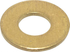 Value Collection - #12 Screw, Brass Standard Flat Washer - 0.228" ID x 1/2" OD, 0.04" Thick, Plain Finish - Industrial Tool & Supply