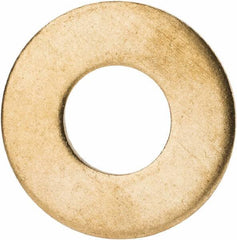 Value Collection - 7/16" Screw, Brass Standard Flat Washer - 0.531" ID x 1-1/4" OD, 0.081" Thick, Plain Finish - Industrial Tool & Supply