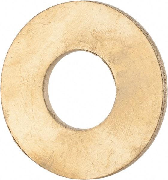 Value Collection - 3/4" Screw, Brass Standard Flat Washer - 0.812" ID x 1-7/8" OD, 0.114" Thick, Plain Finish - Industrial Tool & Supply