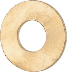 Value Collection - 3/4" Screw, Brass Standard Flat Washer - 0.812" ID x 1-7/8" OD, 0.114" Thick, Plain Finish - Industrial Tool & Supply