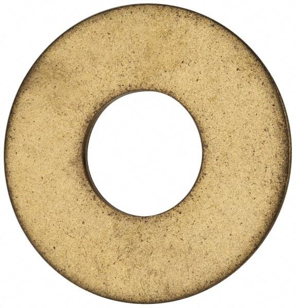 Value Collection - 7/8" Screw, Brass Standard Flat Washer - 0.937" ID x 2-1/4" OD, 0.128" Thick, Plain Finish - Industrial Tool & Supply