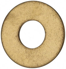 Value Collection - 7/8" Screw, Brass Standard Flat Washer - 0.937" ID x 2-1/4" OD, 0.128" Thick, Plain Finish - Industrial Tool & Supply