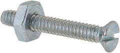 Value Collection - #6-32 UNC, 1" OAL Slotted Drive Machine Screw - Flat Head, Grade 2 Steel, Zinc-Plated Finish, Without Washer - Industrial Tool & Supply