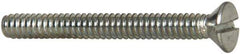 Value Collection - #6-32 UNC, 1-1/4" OAL Slotted Drive Machine Screw - Flat Head, Grade 2 Steel, Zinc-Plated Finish, Without Washer - Industrial Tool & Supply