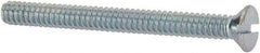 Value Collection - #6-32 UNC, 1-1/2" OAL Slotted Drive Machine Screw - Flat Head, Grade 2 Steel, Zinc-Plated Finish, Without Washer - Industrial Tool & Supply