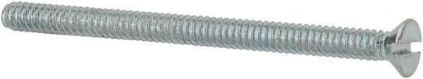 Value Collection - #6-32 UNC, 2" OAL Slotted Drive Machine Screw - Flat Head, Grade 2 Steel, Zinc-Plated Finish, Without Washer - Industrial Tool & Supply