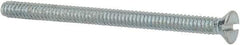 Value Collection - #6-32 UNC, 2" OAL Slotted Drive Machine Screw - Flat Head, Grade 2 Steel, Zinc-Plated Finish, Without Washer - Industrial Tool & Supply