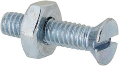 Value Collection - #8-32 UNC, 3/4" OAL Slotted Drive Machine Screw - Flat Head, Grade 2 Steel, Zinc-Plated Finish, Without Washer - Industrial Tool & Supply