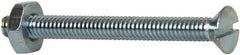 Value Collection - #8-32 UNC, 1-3/4" OAL Slotted Drive Machine Screw - Flat Head, Grade 2 Steel, Zinc-Plated Finish, Without Washer - Industrial Tool & Supply